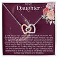 Interlocking Hearts Necklace Daughter Gift From Mom To Daughter Personalized Necklace For Daughter Gift For Daughter From Mom Daughter Gift