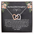 The Daughter Believe Necklace Gift Set Interlocking Hearts Necklace
