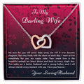 Gift For Wife My Love For You Will Never Fade Interlocking Hearts Necklace