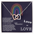 Lesbian Jewelry Lesbian Pride Necklace Lesbian Gift For Girlfriend Lesbian Couple Gift Lgbt Couple Gift Gift For Gay Pride Girlfriend Interlocking Hearts Necklace