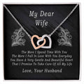 My Dear Wife Necklace Interlocking Hearts Necklace