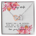 To Wife From Husband Double Hearts Necklace Love Jewelry Romantic Gift Valentine'S Day Anniversary From Spouse Interlocking Hearts Necklace