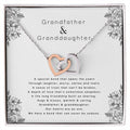 Grandfather & Granddaughter - An Unbreakable Bond Necklace Interlocking Hearts Necklace