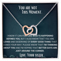 Interlocked Necklace Sympathy Jewelry Sister To Sister Gift Interlocking Hearts Necklace