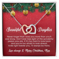 I Will Always Be There With You In Christmas - Interlocking Hearts Necklace