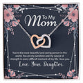 Beautiful Gift For Mom From Daughter Interlocking Hearts Necklace