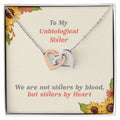 Interlocking Heart Necklace - To My Unbiological Sister Interlocking Hearts Necklace