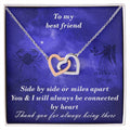 Cancer To Virgo Best Friend Interlocked Hearts Necklace Interlocking Hearts Necklace