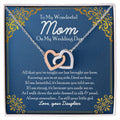 Interlocking Heart Necklace Mother Of The Bride Gift From Daughter Mom Of Bride Present Jewelry Necklace As Wedding Gift Bridal Party Rehearsal Dinner Interlocking Hearts Necklace