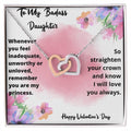 Valentine'S Day Necklace Gift For Daughter Interlocking Hearts Necklace