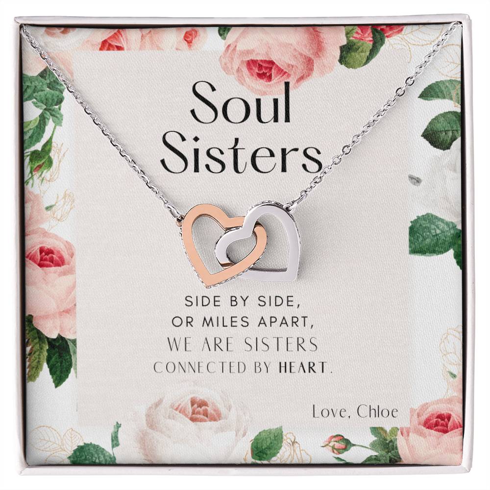 Soul Sisters Interlocking Hearts Necklace