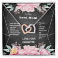 To The Best Mom Interlocking Hearts Necklace