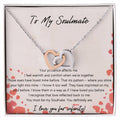 To My Soulmate Interlocking Hearts Necklace