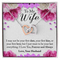 To My Wife Interlocking Hearts Necklace