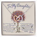 My Daughter - Follow Your Dreams - Love Mom Interlocking Hearts Necklace