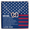 To My Mom - I Love You Message - Tmm05 Interlocking Hearts Necklace
