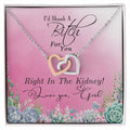 Interlocked Hearts Necklace Gift For Best Friendsister - Funny Message Card - Great Birthday Day Gift Interlocking Hearts Necklace