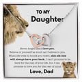 My Daughter - Old Lion - Necklace Interlocking Hearts Necklace