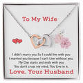To My Wife - Black Friday Special Interlocking Hearts Necklace