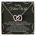 To My Future Wife - Luxurious Necklace Interlocking Hearts Necklace