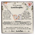 To My Beloved Granddaughter - Interlocking Heart Necklace From Grandma Interlocking Hearts Necklace