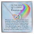 Bunny Memorial Interlocking Hearts Necklace Day Rainbow Remembrance