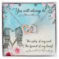Gift For Sister - The Sister Of My Soul Necklace Interlocking Hearts Necklace