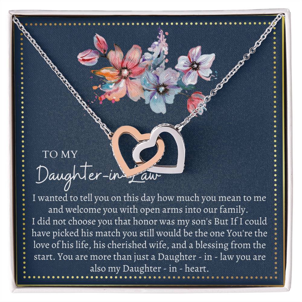 Gift For Daughter In Law Interlocking Hearts Necklace