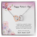 Mother'S Day Gift Necklace With Message Card Mother'S Day Gifts Mother'S Day Necklace To Mom From Daughter Mom Gift From Son Interlocking Hearts Necklace