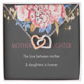 Mom 2 Daughters Necklace Mothers Day Jewelry Gift Interlocking Hearts Necklace
