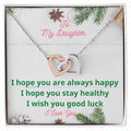 Gift For Daughter Daughter Necklace From Mom Or Dad To Daughter Daughter'S Birthday Daughter'S Graduation. Interlocking Hearts Necklace