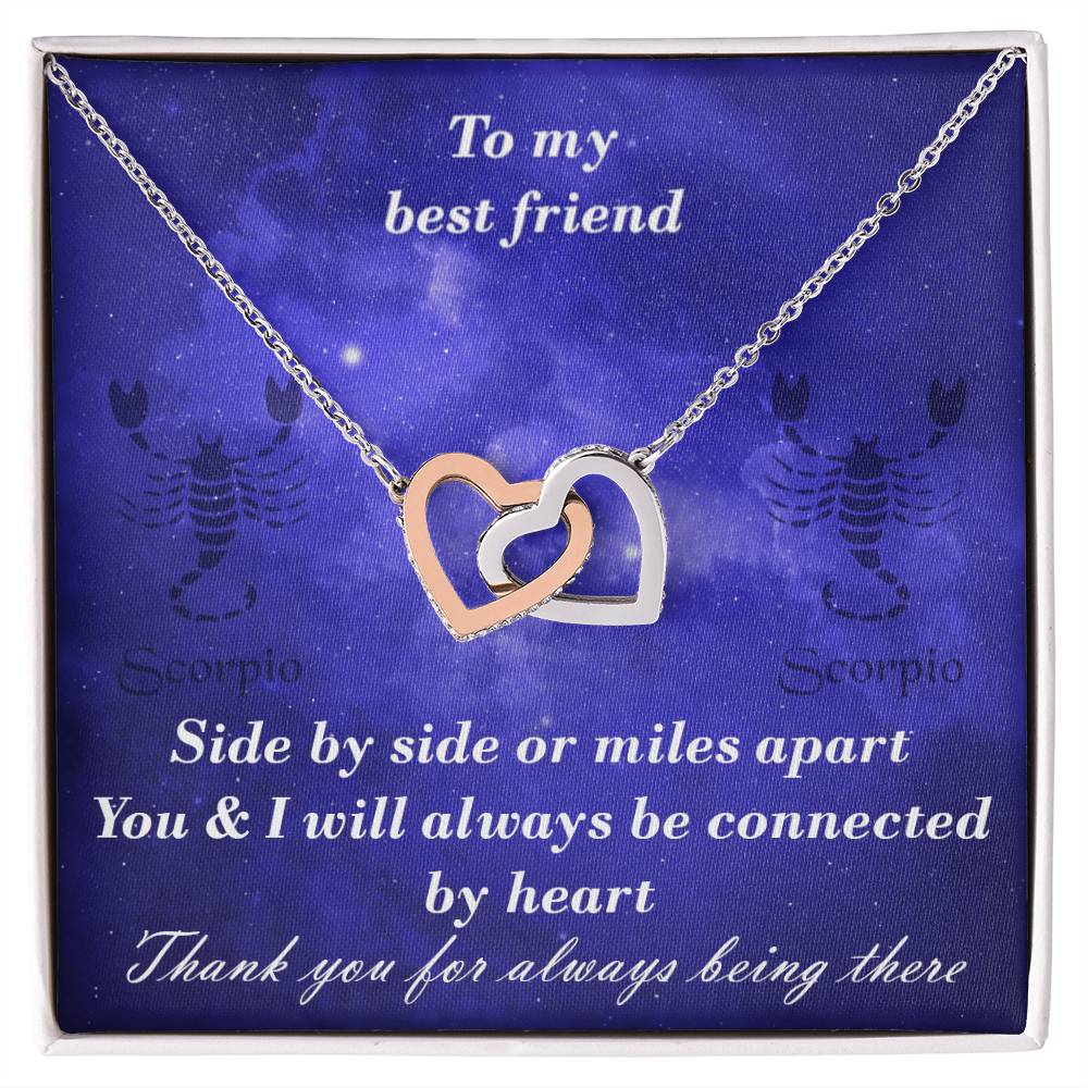 Scorpio To Scorpio Best Friend Interlocked Hearts Necklace Interlocking Hearts Necklace