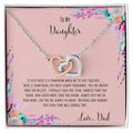 To My Daughter If Ever There Is A Tomorrow - Love Dad Interlocking Hearts Necklace