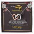 To My Wife - Interlocking Hearts - So40 Interlocking Hearts Necklace