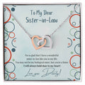 To My Sister-In-Law Interlocking Hearts Necklace