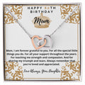 80Th Birthday Mum From Daughter Interlocking Hearts Necklace
