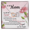 Interlocking Hearts To My Mom I'Ll Love You Forever I'Ll Like You For Always Interlocking Hearts Necklace