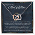 Will You Be My Maid Of Honor Necklace Giftmaid Of Honor Gift Necklacemaid Of Honor Wedding Gift Interlocking Hearts Necklace Wedding Gift