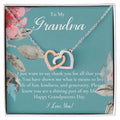 Gift For Grandma Necklace Grandmother Birthday Gift From Granddaughtergrandson To My Grandma Necklace Gift Grandmother Gift Grandparents Day Gift Interlocking Hearts Necklace