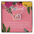 To My Girlfriend Girlfriend Necklace Anniversary Gift For Girlfriend Girlfriend Gift Gift For Girlfriend Necklace For Girlfriend Christmas Gift Birthday Gift Interlocking Hearts Necklace