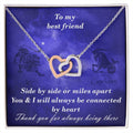 Leo To Capricorn Best Friend Interlocked Hearts Necklace Interlocking Hearts Necklace