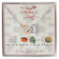 Interlocking Heart Necklace For Mom With Riddle Message Card Interlocking Hearts Necklace