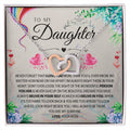 To My Daughter Interlocking Hearts Necklace