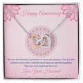 Anniversary Gift For Wife Interlocking Hearts Necklace