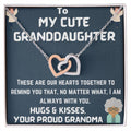 To My Granddaughter Interlocking Hearts Necklace