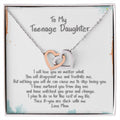 Teenage Daughter Love You No Matter What Hearts Locked Necklace Interlocking Hearts Necklace