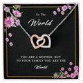 Gift For Mom- Mother'S Day Gift- Birth Day Gift Interlocking Hearts Necklace