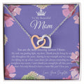 To My Beautiful Mom Necklace Beautiful Mom Gift Mother’S Day Gift Birthday Gift Gift From Daughter On Wedding Day Interlocking Hearts Necklace