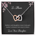 Mum & Daughter Interlocking Hearts Necklace