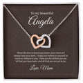 Personalized Heart Necklace And Jewelry Box Interlocking Hearts Necklace